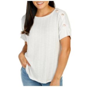 French Laundry‎ Dolman Top with Buttons on Shoulder